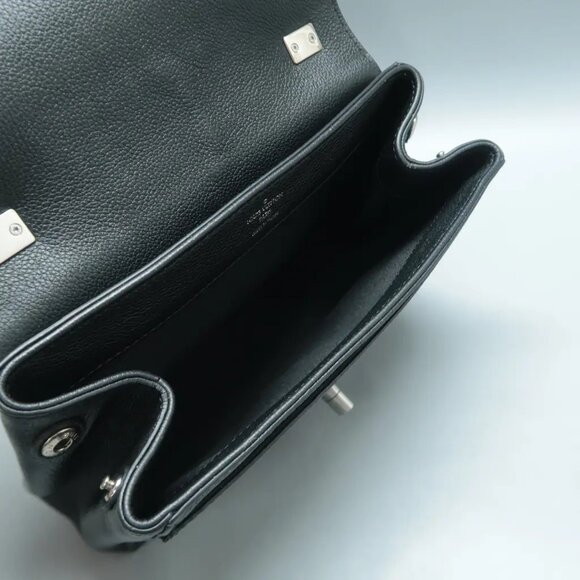 100% Authentic Louis Vuitton Lockme Black Leather Satchel 1126-112524 - Picture 9 of 11